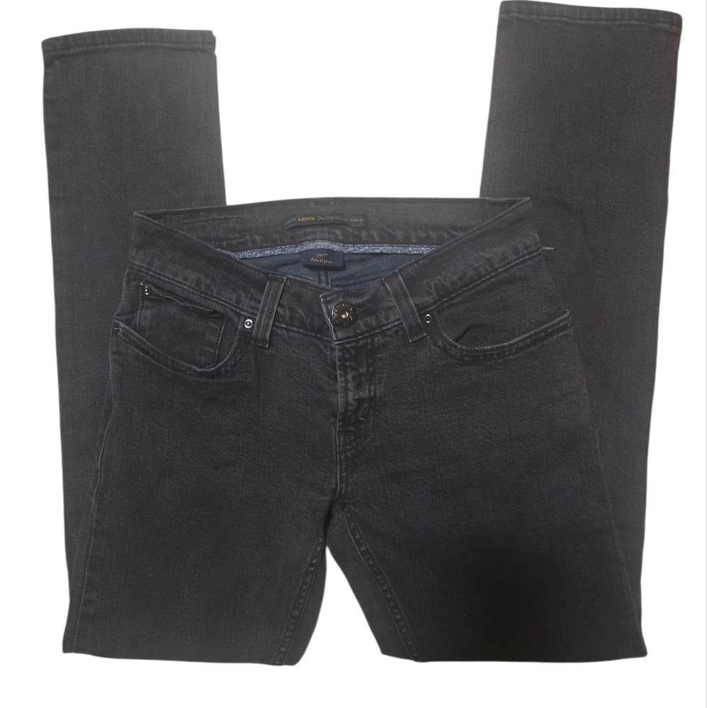Levi’s 542 Pencil Jeans Black Wash Men’s Size 4 Slim Straight Leg Denim